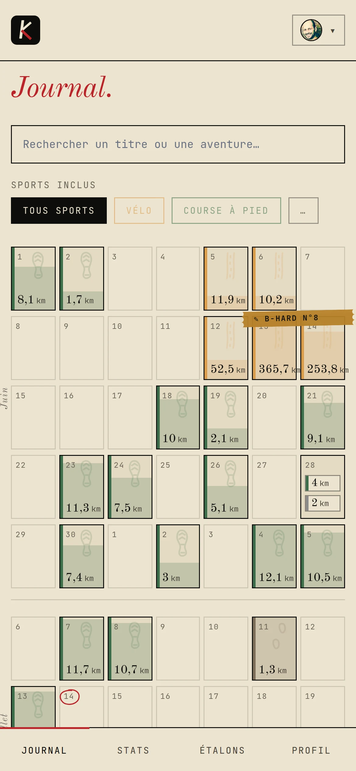 The Kimbia journal on a phone